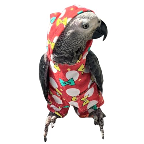 Linda roupa de pássaro vermelho, festa de Natal, fantasia de aniversário para papagaio, Halloween, a