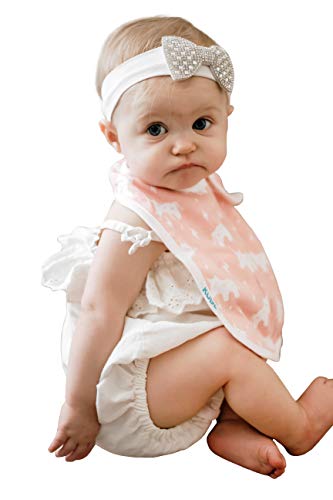 Baby Bibs Extra LARGE Toddler, Burp Cloth, Absorbent Feeding Reflux Drool Teething, Side Snap Button Unisex 4-Pack Gift Set for Boys and Girls