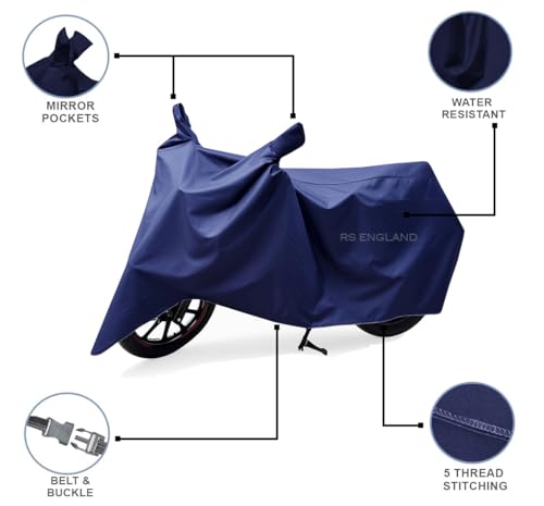 Image of All Season Protection Bike Cover for Hero Xtreme 125 R BS6 Bike Cover with Water-Resistant and Dust Proof Premium 190T Fabric Entire Navy