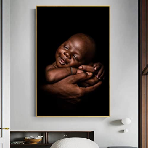 Toile mur art photo portrait africain doré finition premium