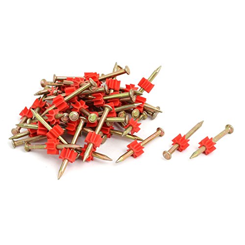 Aexit 40mm Long Fastener 2.8mm Shaft Carbon Steel Hammer Driver Fastener Cement Nail 50pcs Model:82as402qo307