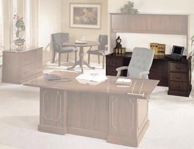 Hon 94000 Series 72 By 24 By 29-1/2-Inch Kneespace Credenza, Mahogany Frame/Top #TOP2