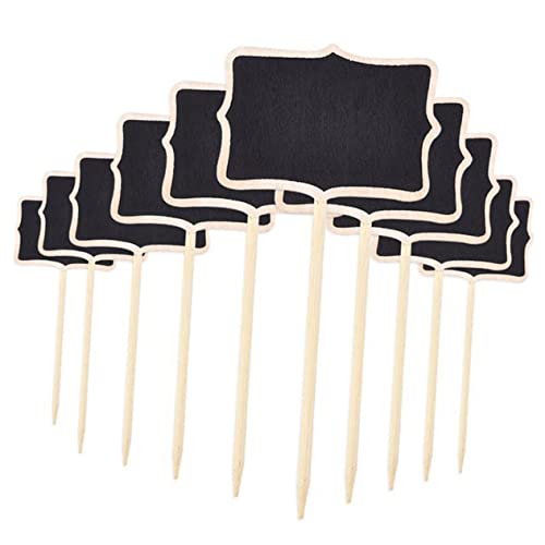 Plafope 30Pcs Decorative Insert Woodsy Decor Birthday Toppers For Cakes Food Labels Succulent Name Tag Chalkboard Plant Markers Garden Label Stakes Garden Labels Garden Plant Labels Poker #TOP24