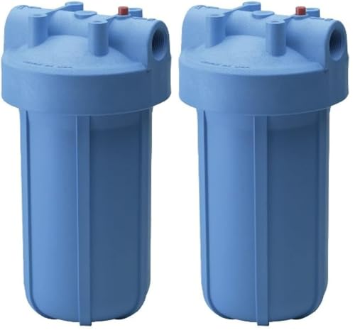 Culligan HD-950A Whole-House Heavy Duty 1" Inlet/(Outlet Water Filtration Housing, Blue (Pack of 2)