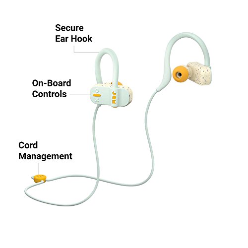 Jam Live Fast Workout Earphones 30 Ft. Bluetooth Range, Ip67 Sweat Resistant Earbuds 3 Sizes Included, 12 Hour Battery Life, Hands-Free Calling Cream Soda Hx-Ep404Cs #TOP2