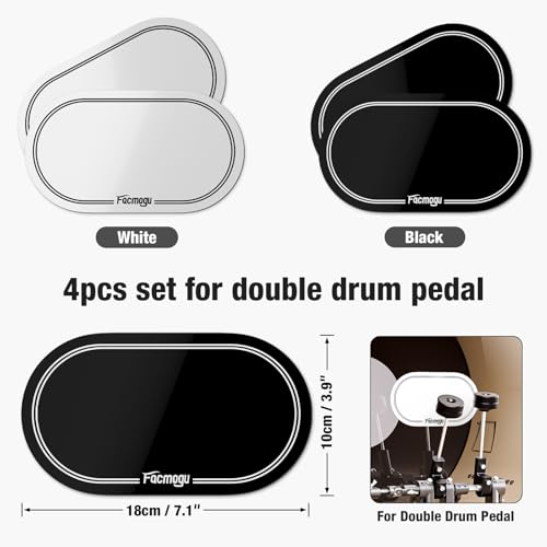 Kick Drum Patch 4PCS 0.2mm PET, Double Pedal Bass Drum Head Protection by Facmogu - Image 7