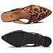 Rekayla Mules for Women Pointed Toe Flats Backless Loafers Slip On Shoes for Women, Leopard Size 7