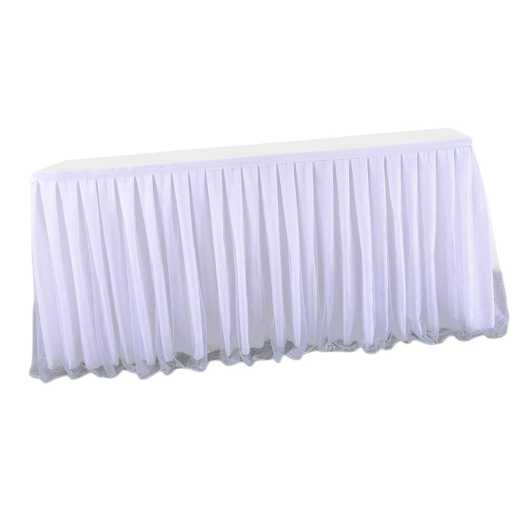 Mantel de tul suave blanco, elegante y fácil de usar para bodas, fiestas y decoración del hogar, multicolor, 3 yardas, 2 yardas