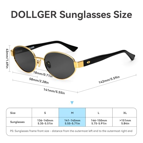 Dollger Polarized Oval Sunglasses for Women Trendy Small Gold Frame Retro Sunglasses Designer Shades UV400 Protection4