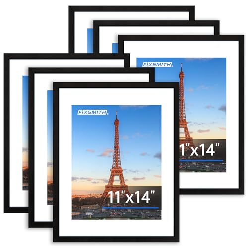 FIXSMITH 11x14 Picture Frame Bulk-6 Pack, Photo Frame with HD