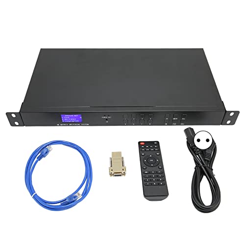 Dpofirs Conmutador HDMI 8x8 8 en 8 Salidas, Divisor de Montaje en Bastidor de Aleación de Aluminio con Chip de 6,5 GHz, para Switch, PS4, Roku, HDTV, TV Stick, Monitor(EU)