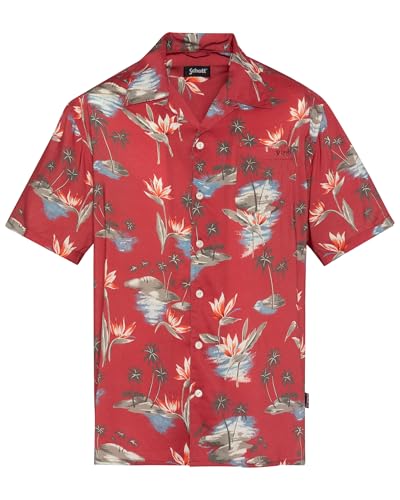Schott NYC Shcapri Shirt Homme en coton premium haut de gamme