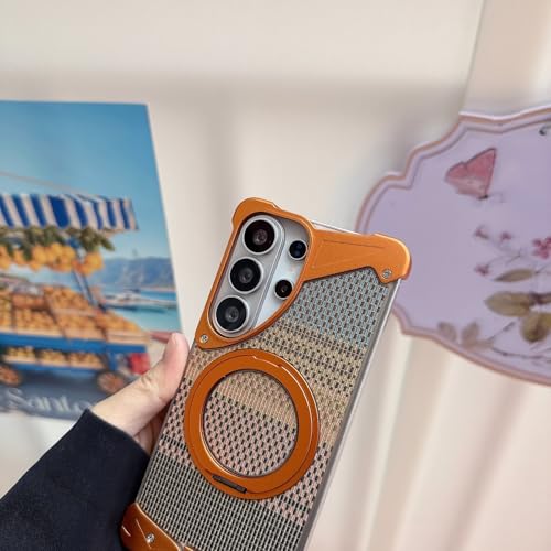 Coque Samsung S25 Ultra doré désert magnétique en métal