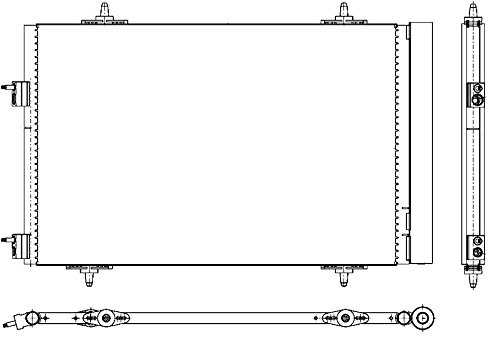 Hella 8FC 351 319-441 Condensatore, Climatizzatore