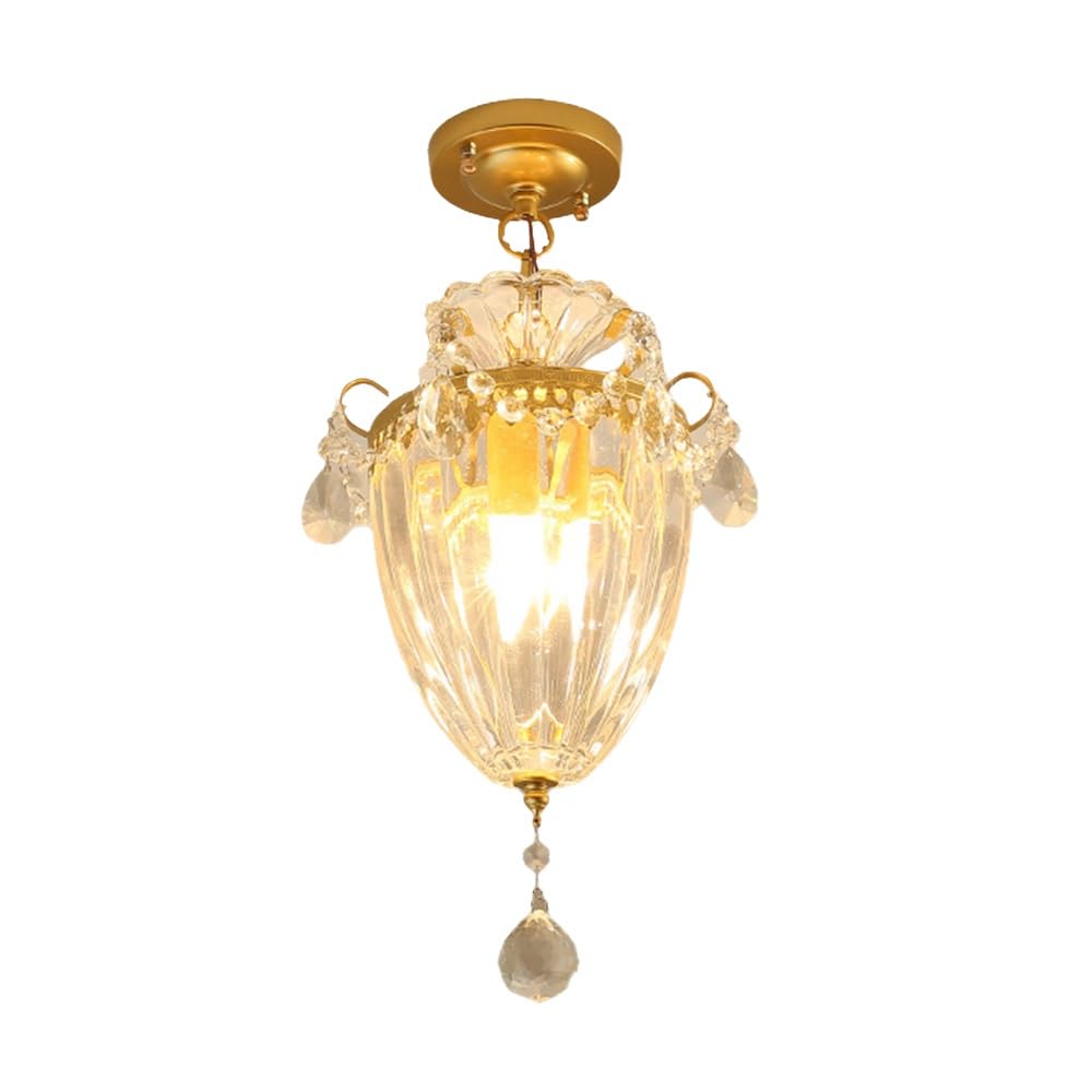 Lustre Nordique En Acrylique Doré, Suspension Vintage de 28 Cm