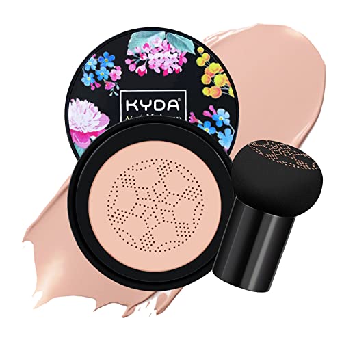 Ownest Mushroom Head Air Cushion BB Cream, Concealer Lasting Nude Makeup Moisturizing Pigment CC Liquid Foundation, Even Skin Tone Makeup Base Primer-Nude