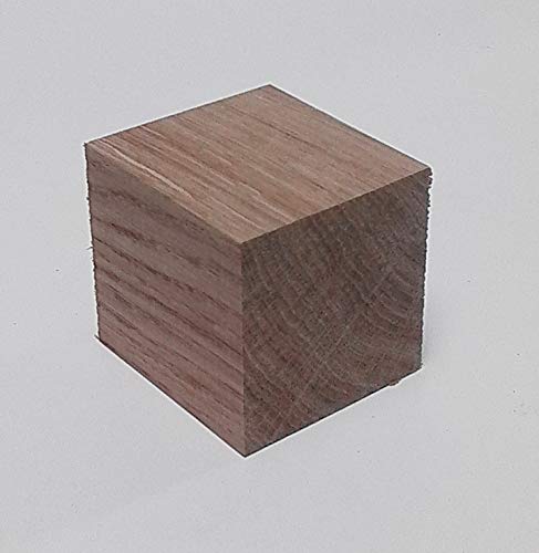 1 Holzwürfel Eiche massiv 60x60x60mm. Kantholz Drechselholz Bastellholz. Sondermaße Cover