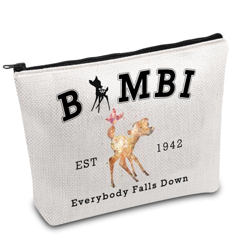 FOTAP Deer Cosmetic Bag Est 1942 Zipper Pouch Animal Kingdom Inspired Gift Deer Movie Fans Gift (Bmbi)