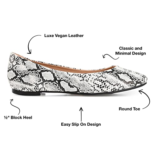 Journee Womens Kavn Comfort Insole Narrow Width Slip On Round Toe Ballet Flats2