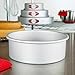 Fat Daddio's PRD-83 Anodized Aluminum Round Cake Pan, 8 x 3 Inch, Silver