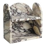 DUANYAN Marble Bathroom Counter Organizers and Storage, 2-Tier Luxurious Makeup Organizer for Perfume Cosmetic Skincare Jewelry, Natural Marble Counter Shelf, No Assembly Required