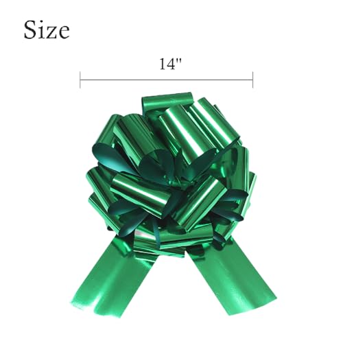 Image of 14 Inch Big Green Bow,1Pcs Big Bow for Present,Big Gift Bow for Appliances,Bikes,Table Decorations and Party Events (Green)
