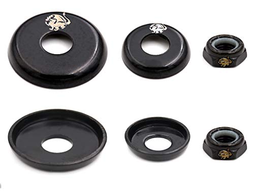 Skateboard Kingpin Nuts Truck Cup Washer Replacement Kit For Skateboard & Longboard Upper/Lower Bushing Washers Hardware Set (Black) #TOP1