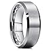 King Will BASIC Men's 7MM Classic Tungsten Carbide Ring Matte Brushed Wedding Engagement Band(9)