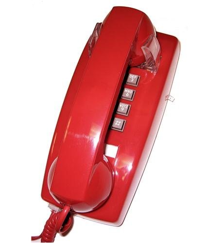 Cortelco 2554-V-RD 255447-VBA-20M Wall w/ Volume RED (ITT-2554-V-RD) by Cortelco