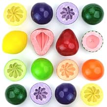 Chewing Gum for Kids - 2 Inch Jumbo Bubble Gum - 15 Pcs Mega Fruit Shaped Gumballs - Assorted Fruit Flavored Gums - 1.75 LB Pack of 5