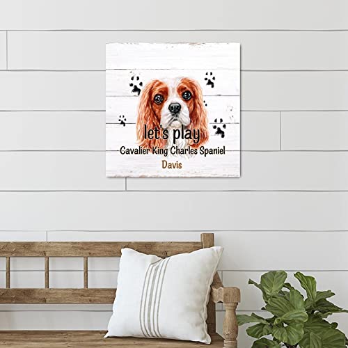 Panneau bois Charles Spaniel idéal comme cadeau de crémaillère - 4