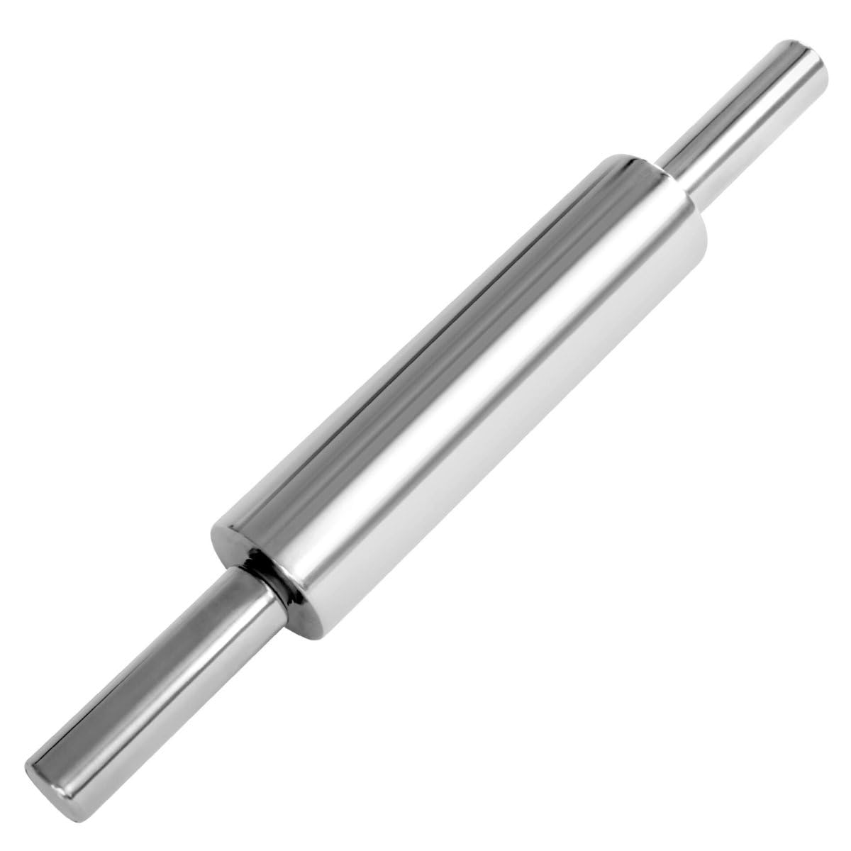 FMProfessional Rodillo cocina amasar pizza y repostería antiadherente acero inoxidable 30x5cm, 1ud.