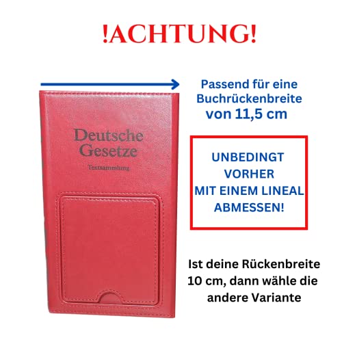 PEERCRIMIT Kompakte Tasche passend für Habersack, Deutsche Gesetze| Transparent - ideal für das Jurastudium| Rechtswissenschaft (Transparent/Schwarz (Rückenbreite 11,5 cm))