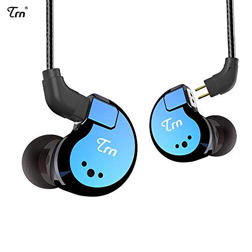 [8 Drivers] TRN V80 2BA+2DD Hybrid Headphone HiFi Dual Balanced Armature Dual Dynamic Bass Earphone - Blue