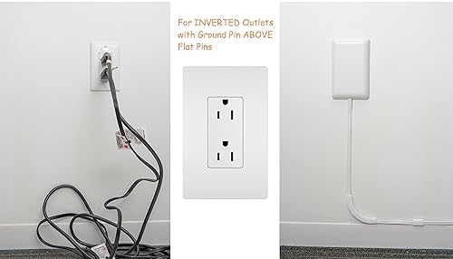 Image of Sleek Socket Original & Patented Ultra-Thin Outlet Concealer with Cord Concealer Kit, Flat Extension Cord with Multi Outlets Power Strip, Ideal for Home Improvement, Hide Bulky and Messy Cords