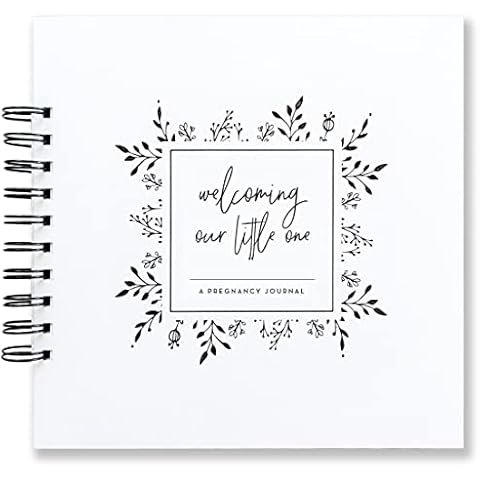 Pregnancy Journal: Welcoming Our Little One, A simple black and white keepsake journal to document important pregnancy milestones + add photos Cover