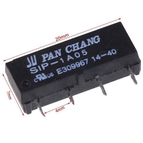 Relé de 5V SIP-1A05 de 4 pines con interruptor de láminas para conmutación de alta velocidad 6