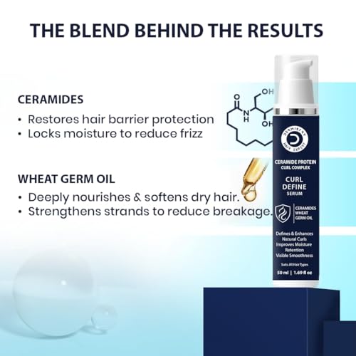 Image of Dermistry Bio Actives Curl Define Complex Curl Defining Enhancement & Retention Shampoo,Mask & Serum with Hyaluronic Acid Keratin Wheat Protein Arginine for Hydration Suits Dry Frizzy All Hair Type