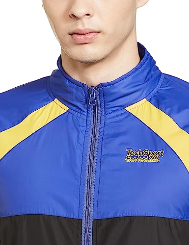 Image of The Indian Garage Co Men Regular Fit Colorblocked Wind Cheater