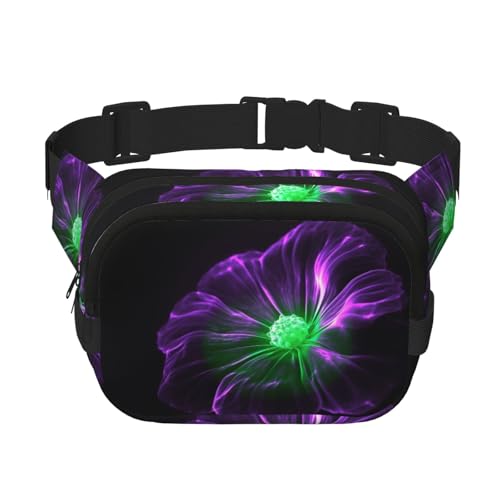 Sac banane violet vert phosphorescent confortable pour homme et femme actifs