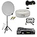 Produktbild PremiumX Camping Komplett HD Sat Anlage 45cm Satelliten-Schüssel Single LNB TV Kabel Dreibein Stativ Receiver LCD SatFinder