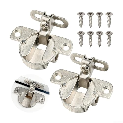 Gdfnmogo Bisagra de aleación de zinc de 97 grados, bisagra ajustable para puerta de armario con copa de 35 mm para puertas de 15 a 25 mm de grosor, adecuada para armarios de cocina y salas