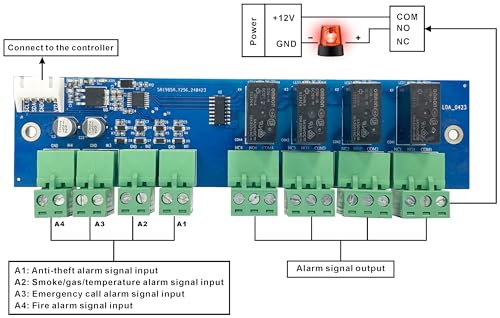 UHPPOTE Enhanced Alarm Output Fire Control Expansion Panel Board for Access Controller - Thumbnail 7