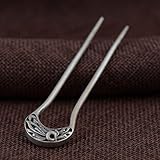 Haarstab,S925 Sterling Silber Hair Stick Haarnadel Retro Chinesisch Traditionelle Klassische Essstäbchen Gabeln Distressed Phoenix Pfingstrose Blume Klassischer Charme Schmuck Haarschmuck Für Frau