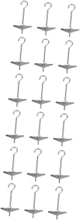 ULTECHNOVO Clothes Rack 18 pcs Poster Pole Aircraft Hook Heavy Duty Clothes Hanger Rack Planter Toggle Swing Hook Airplane Coat Hanger