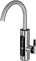 Torneira Elétrica Cozinha Visor Temperatura Regulagem Giratória Aço Inox(110V)