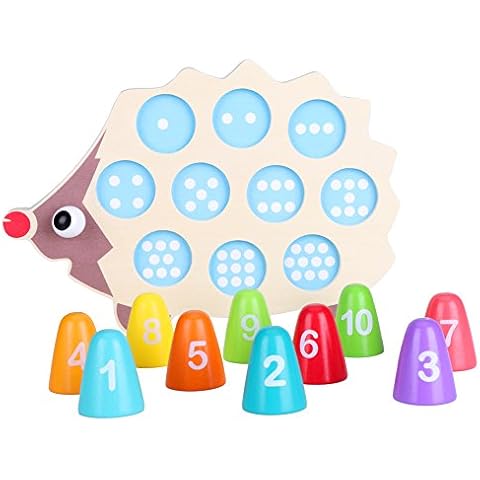 Juguete Educativo de Madera Erizo Numeral Cover