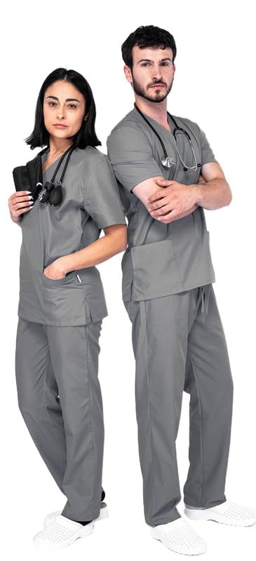 MAZALAT work wear Uniforme Sanitario Mujer | Uniforme Sanitario Hombre – Conjunto Unisex Casaca y Pantalón | Pijama Médico | Cómodo, Ligero y Ideal Para Uso Diario Profesional