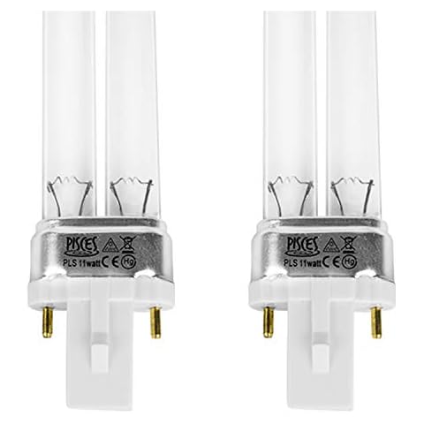 Pisces Twin Pack 11w (watt) PLS Replacement UV Bulb Lamp for Pond Filter UVC Cover