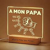 💕VEILLEUSE PERSONNALISÉE POUR PAPA : Notre veilleuse nom poing personnalisée est un cadeau amusant pour papa. Le jour de la fête des pères, envoyez une plaque papa avec le nom de votre enfant dessus. Ce cadeau de veilleuse personnalisé touche votre père ou votre mari plus que toute promesse et le rendra aussi heureux qu'un enfant.